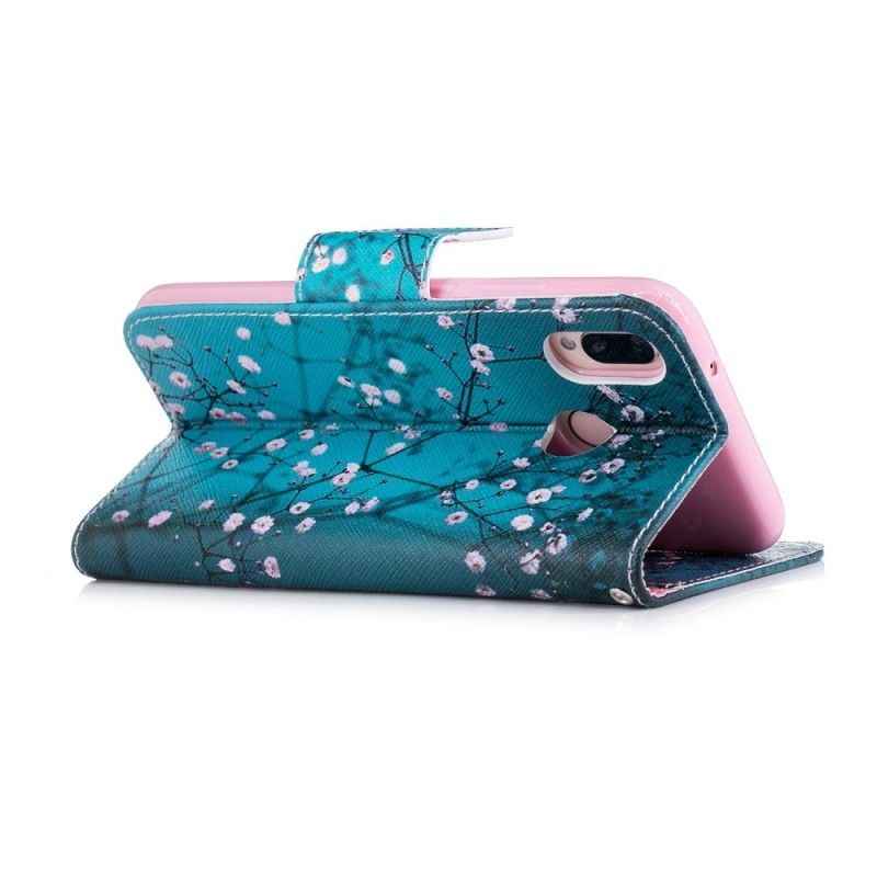Flip Case Leren Huawei P20 Lite Bloeiende Boom