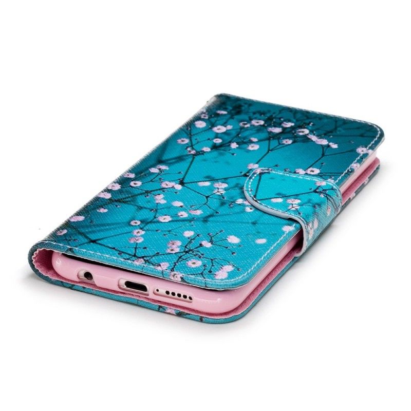 Flip Case Leren Huawei P20 Lite Bloeiende Boom