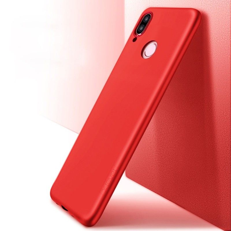 Hoesje Huawei P20 Lite Rood Zwart Metallic Effect