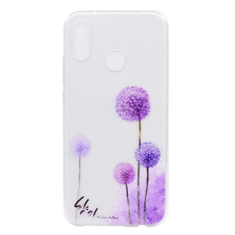 Hoesje Huawei P20 Lite Transparant Gekleurde Paardenbloemen