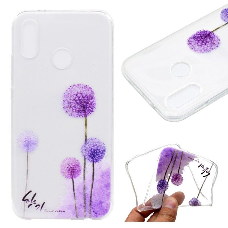 Hoesje Huawei P20 Lite Transparant Gekleurde Paardenbloemen