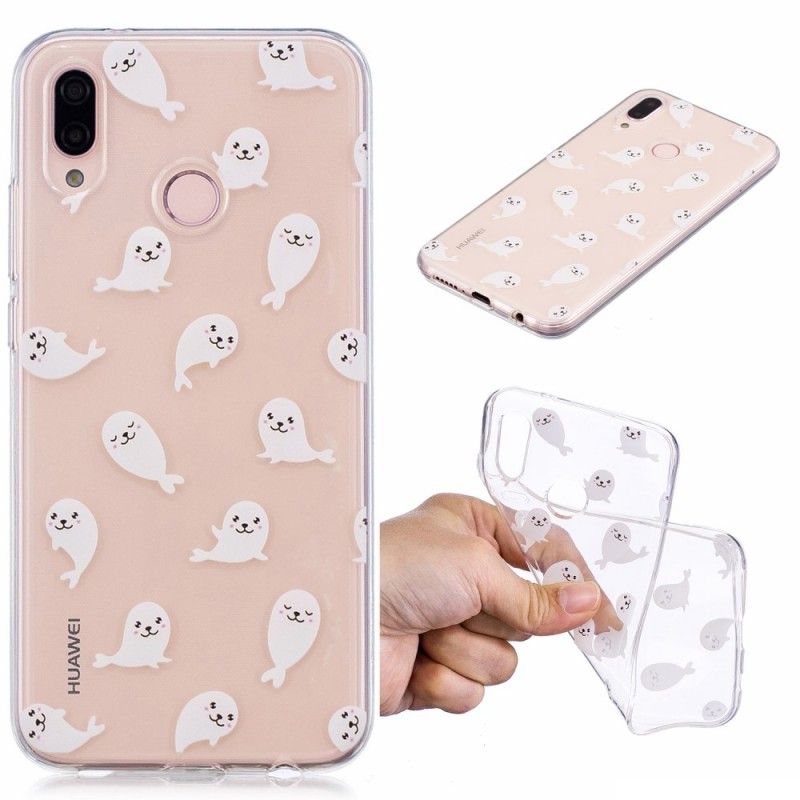 Hoesje Huawei P20 Lite Transparante Leuke Zeeleeuwen