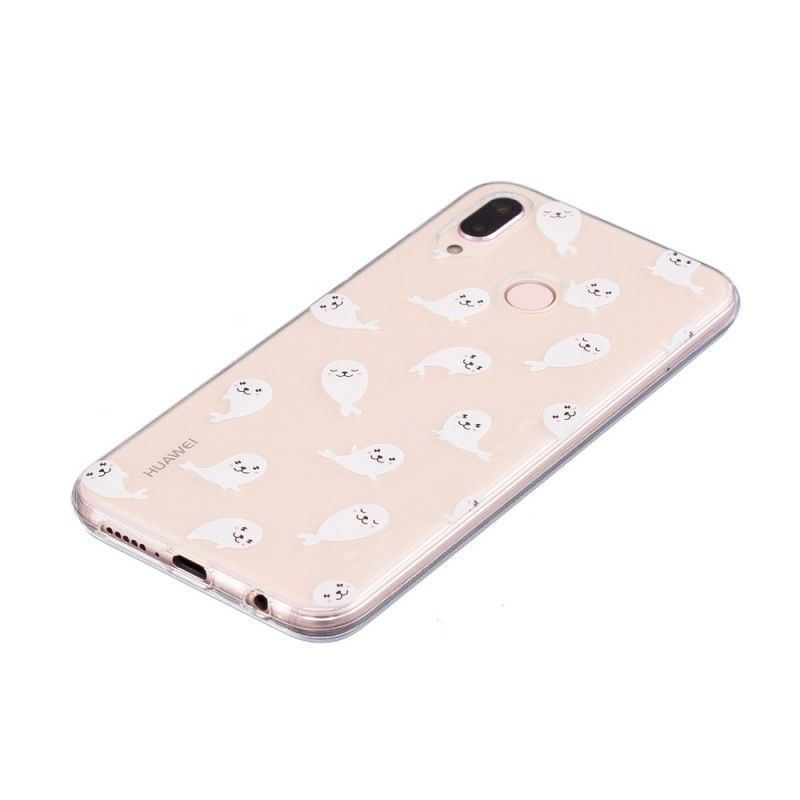 Hoesje Huawei P20 Lite Transparante Leuke Zeeleeuwen