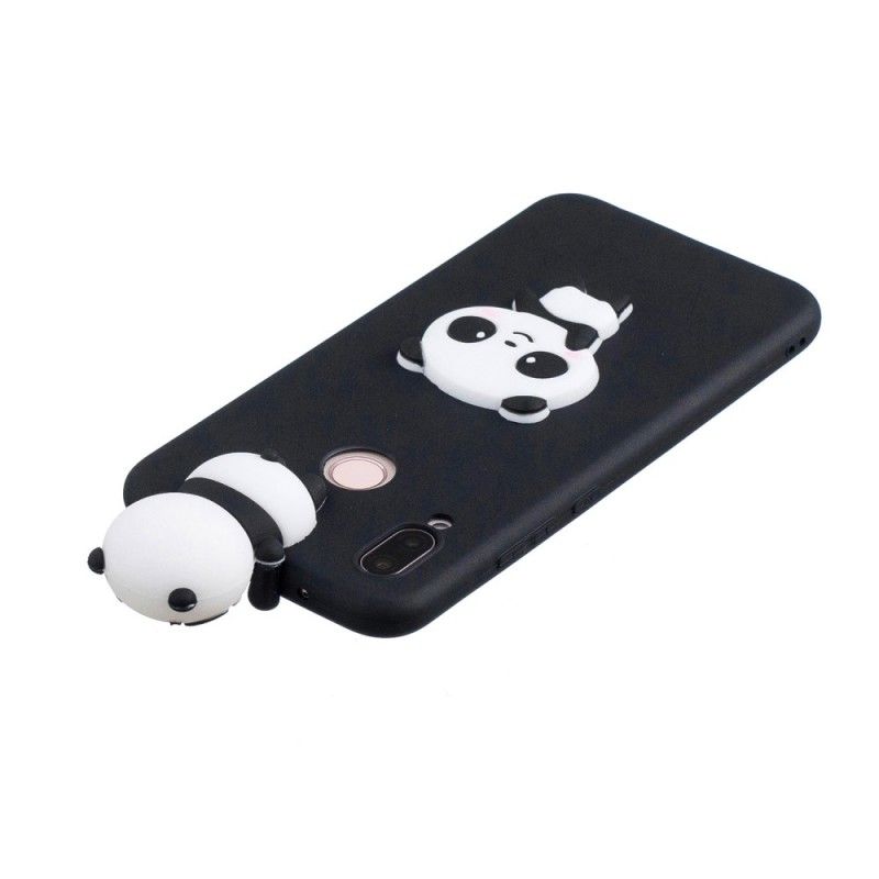 Hoesje Huawei P20 Lite Wit Zwart 3D Mijn Panda
