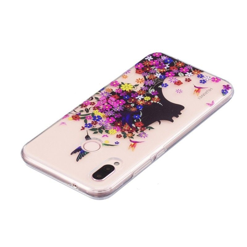 Hoesje voor Huawei P20 Lite Transparant Bloemenmeisje