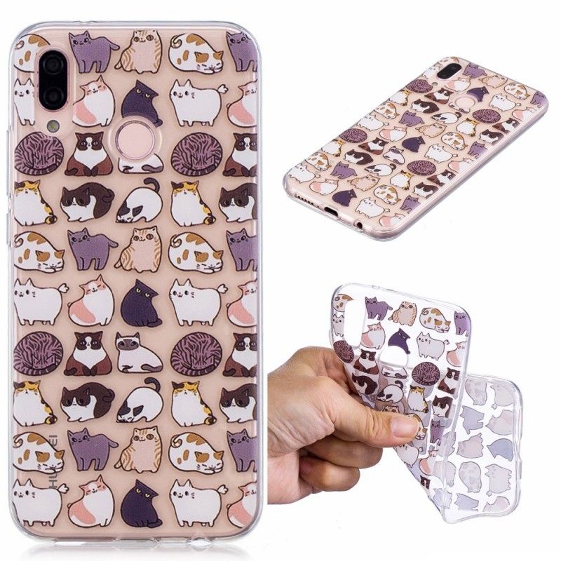 Hoesje voor Huawei P20 Lite Transparante Meerdere Katten