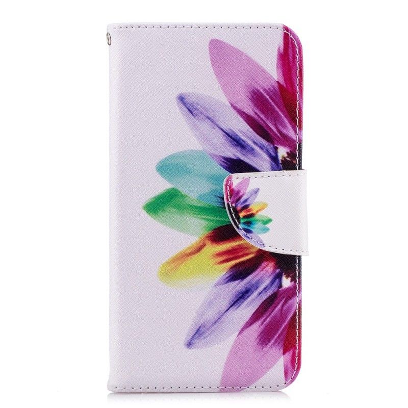 Leren Hoesje Huawei P20 Lite Aquarelbloem