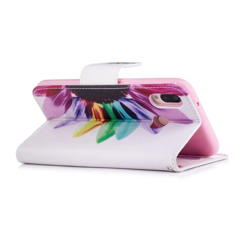 Leren Hoesje Huawei P20 Lite Aquarelbloem