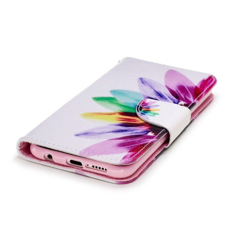 Leren Hoesje Huawei P20 Lite Aquarelbloem