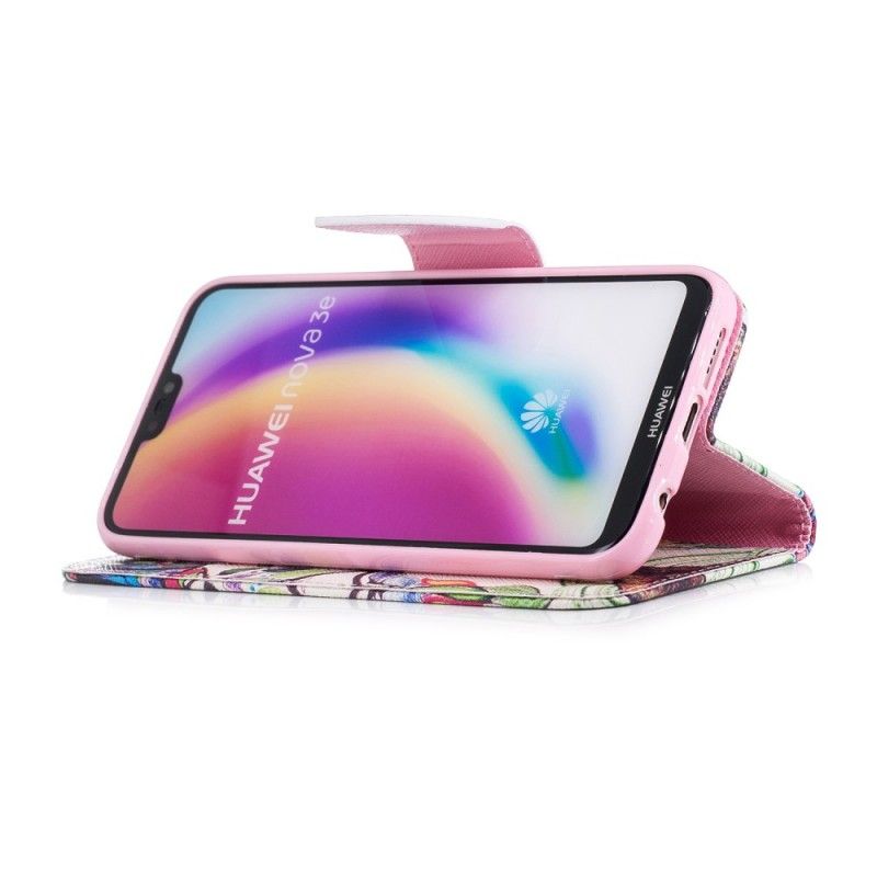 Leren Hoesje voor Huawei P20 Lite Gekleurde Boom