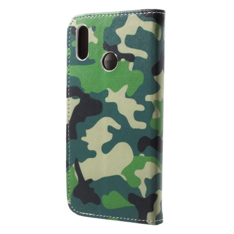 Leren Hoesje voor Huawei P20 Lite Militaire Camouflage