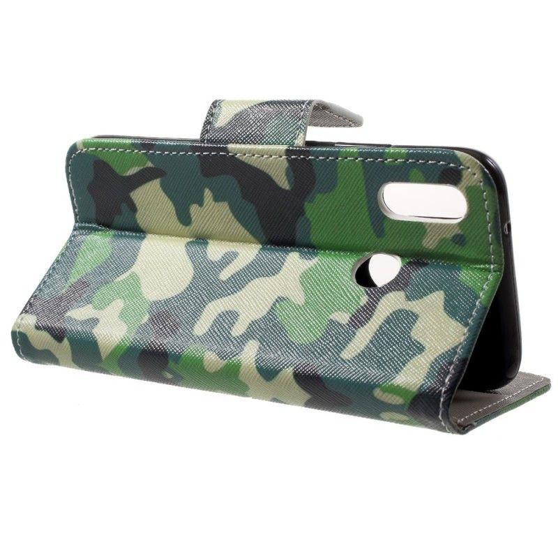 Leren Hoesje voor Huawei P20 Lite Militaire Camouflage