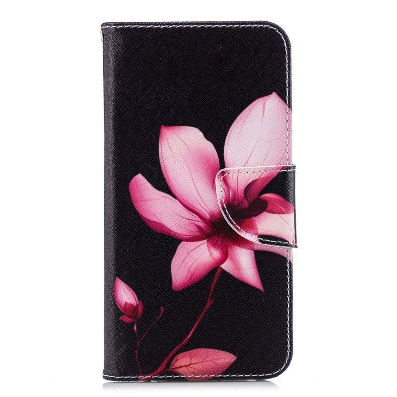 Leren Hoesje voor Huawei P20 Lite Roze Bloem