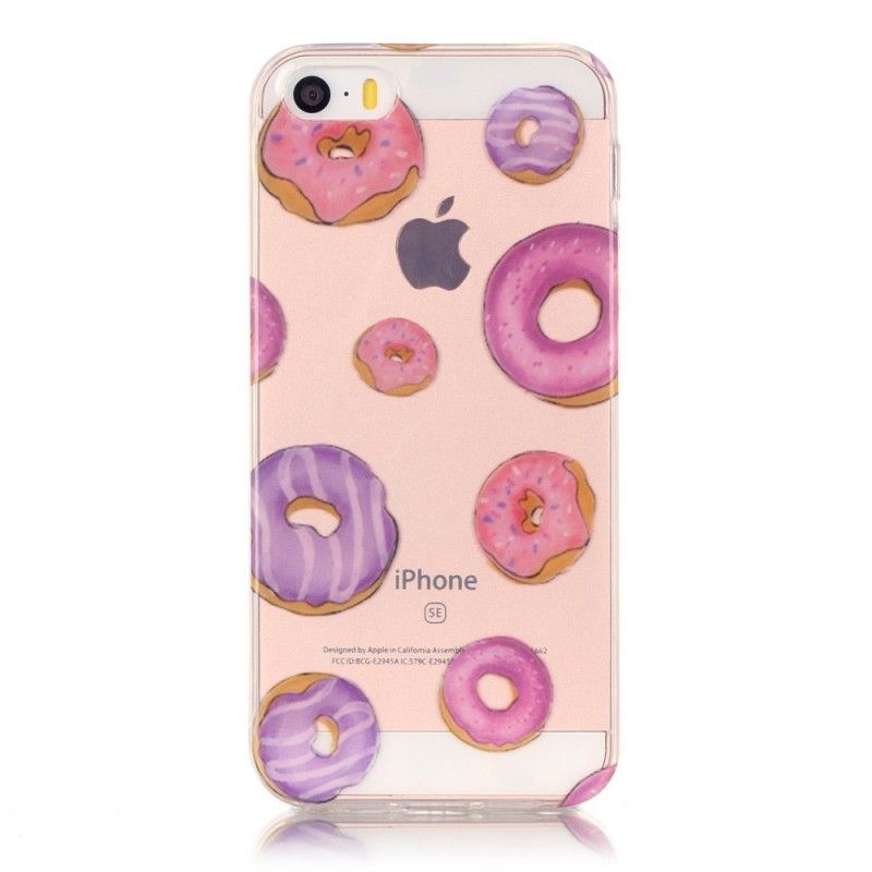 Case Hoesje iPhone 5 / 5S / SE Telefoonhoesje Transparante Donuts Waaier