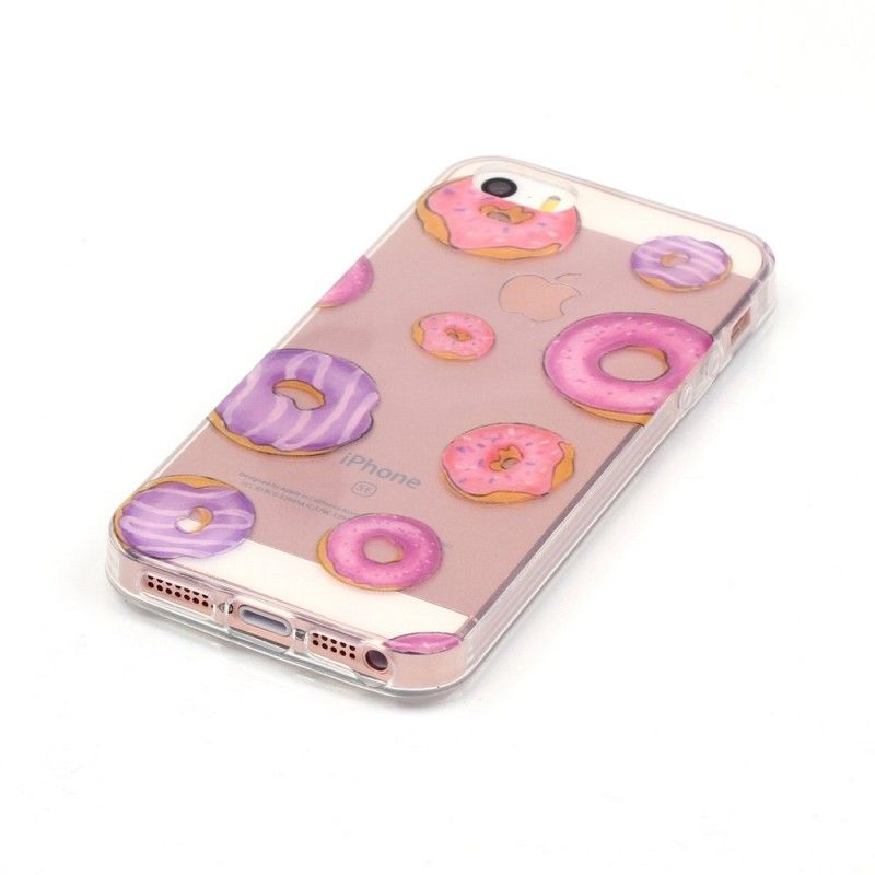 Case Hoesje iPhone 5 / 5S / SE Telefoonhoesje Transparante Donuts Waaier