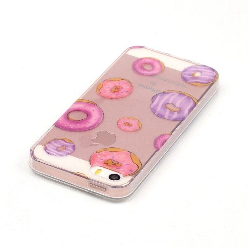 Case Hoesje iPhone 5 / 5S / SE Telefoonhoesje Transparante Donuts Waaier