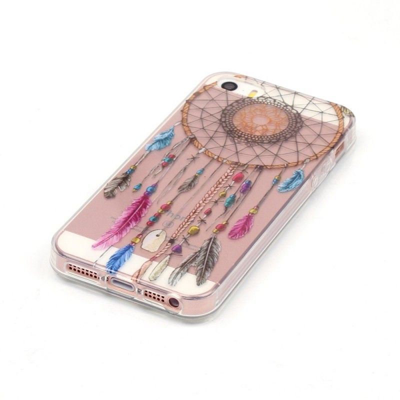 Cover Hoesje iPhone 5 / 5S / SE Telefoonhoesje Transparante Kleurrijke Dromenvanger
