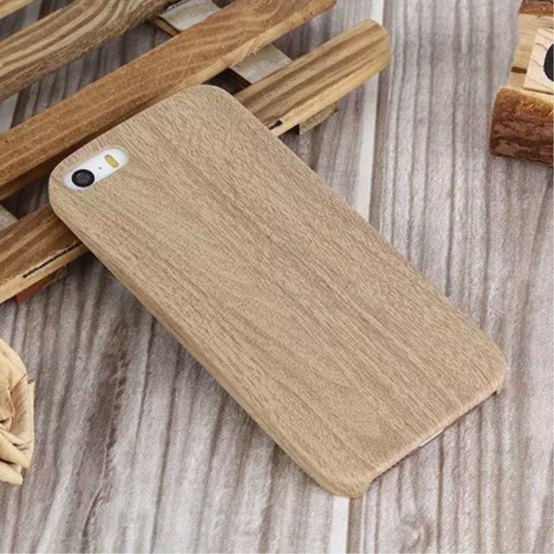 Hoesje iPhone 5 / 5S / SE Hout - Lichtbruin Hout - Donkerbruin Houtdessin