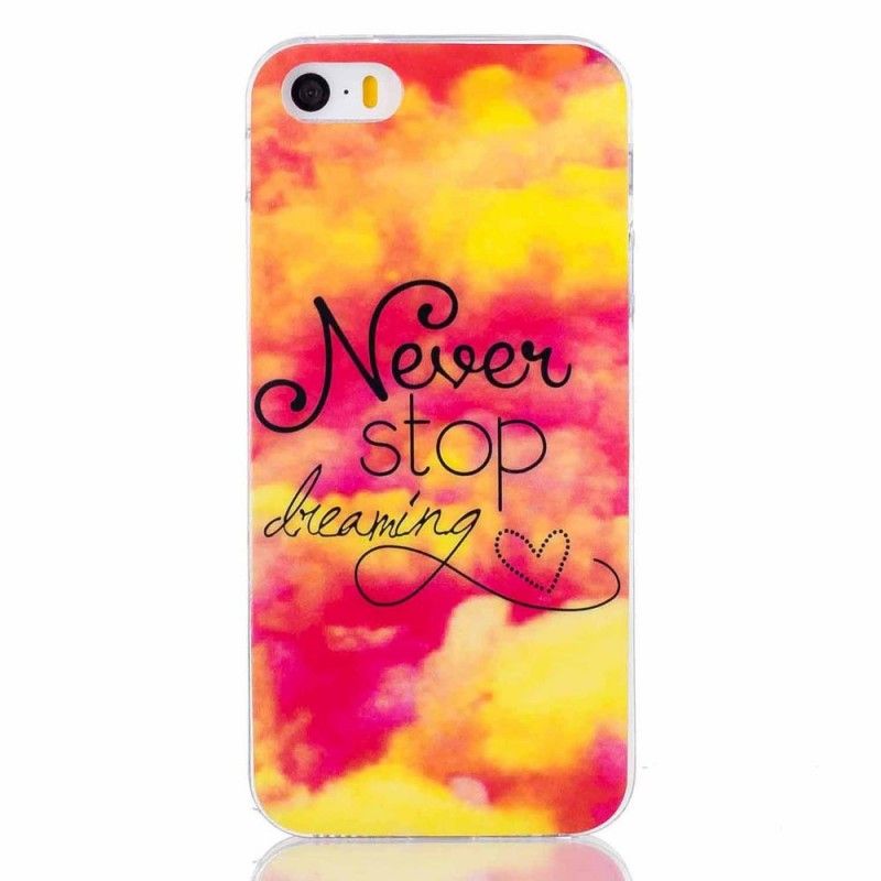 Hoesje iPhone 5 / 5S / SE Stop Nooit Met Dromen