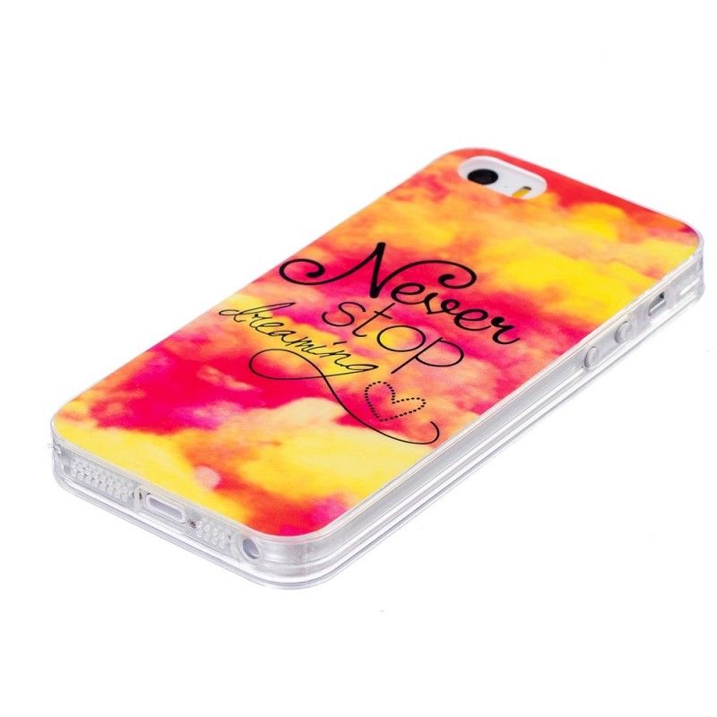 Hoesje iPhone 5 / 5S / SE Stop Nooit Met Dromen