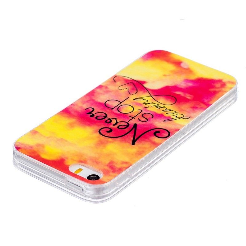 Hoesje iPhone 5 / 5S / SE Stop Nooit Met Dromen