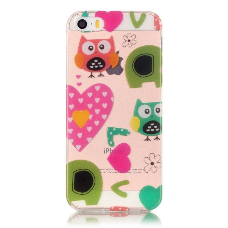 Hoesje iPhone 5 / 5S / SE Telefoonhoesje Transparante Dwergpapegaaien