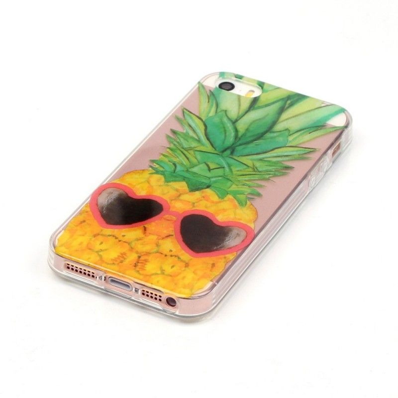 Hoesje iPhone 5 / 5S / SE Telefoonhoesje Transparante Incognito Ananas