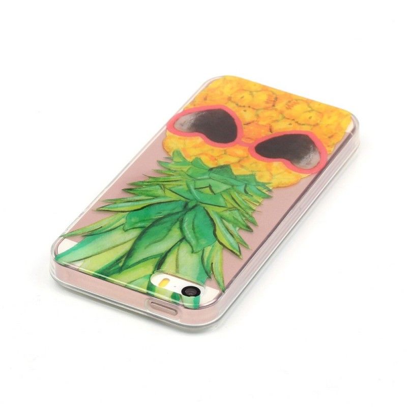 Hoesje iPhone 5 / 5S / SE Telefoonhoesje Transparante Incognito Ananas