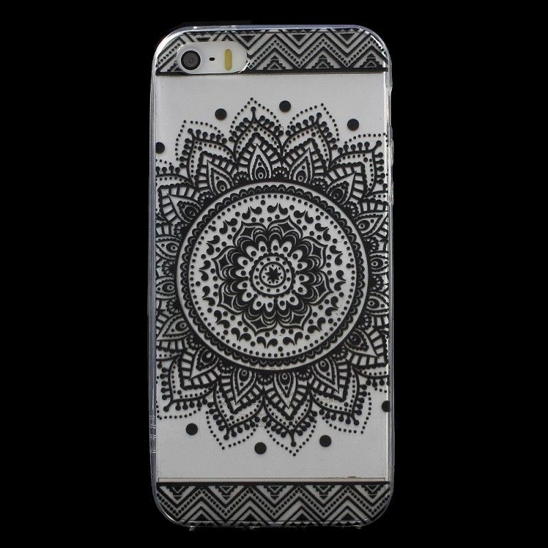 Hoesje voor iPhone 5 / 5S / SE Donkerblauw Zonnebloem