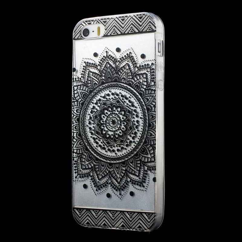 Hoesje voor iPhone 5 / 5S / SE Donkerblauw Zonnebloem