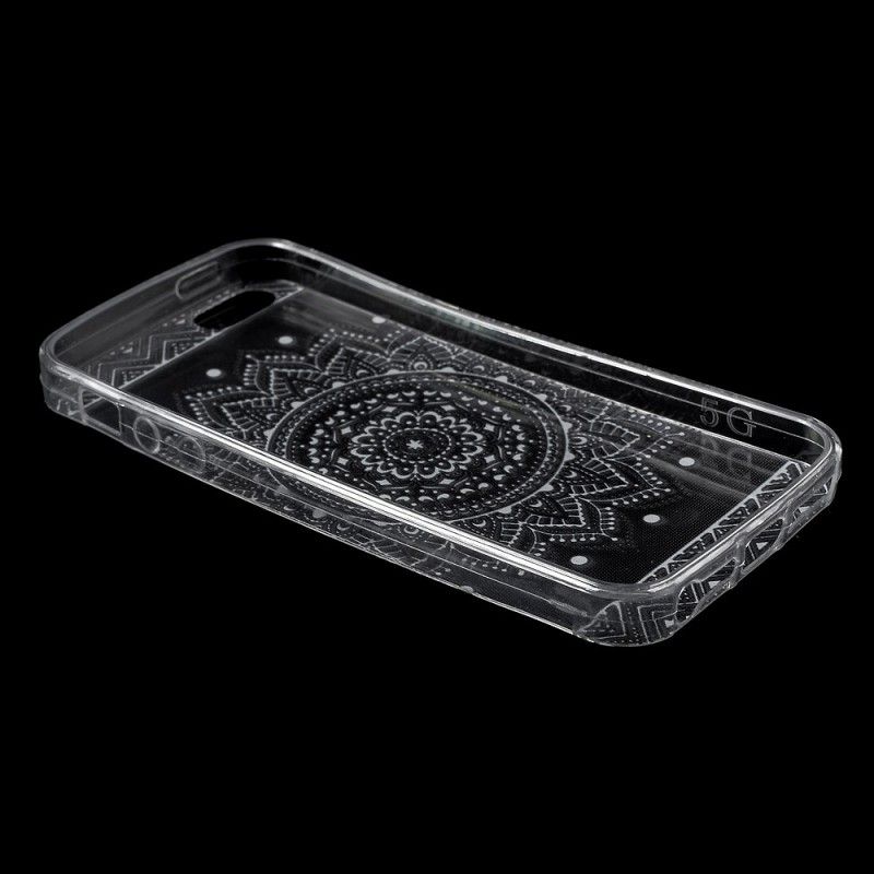 Hoesje voor iPhone 5 / 5S / SE Donkerblauw Zonnebloem