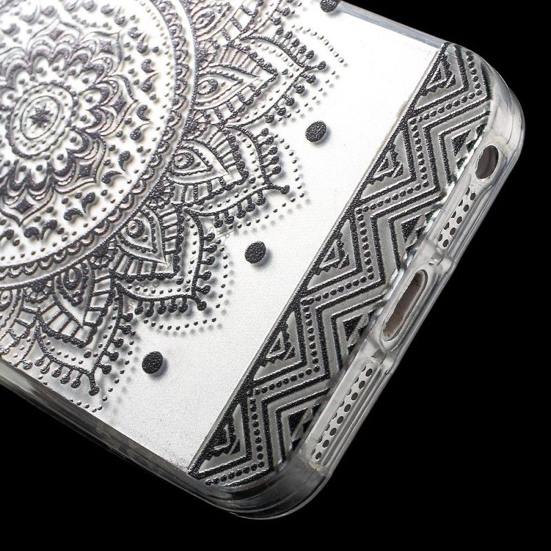 Hoesje voor iPhone 5 / 5S / SE Donkerblauw Zonnebloem
