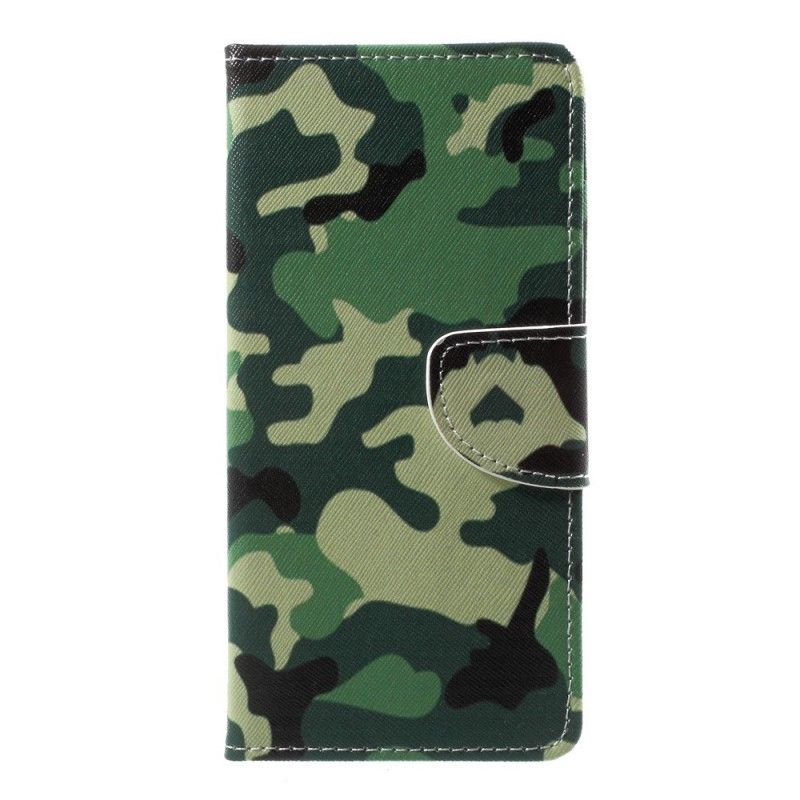 Leren Hoesje Sony Xperia L1 Militaire Camouflage