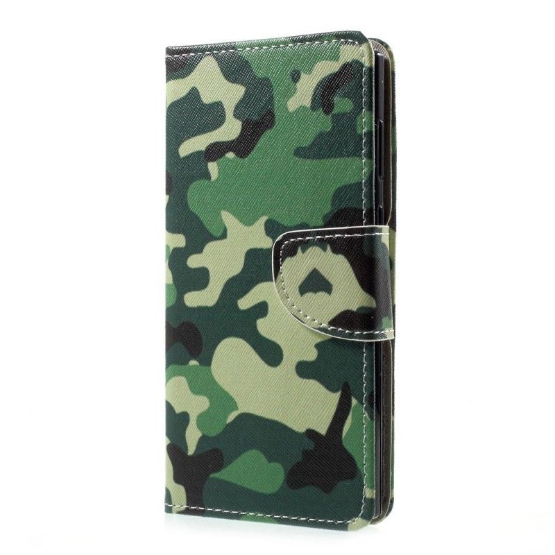 Leren Hoesje Sony Xperia L1 Militaire Camouflage
