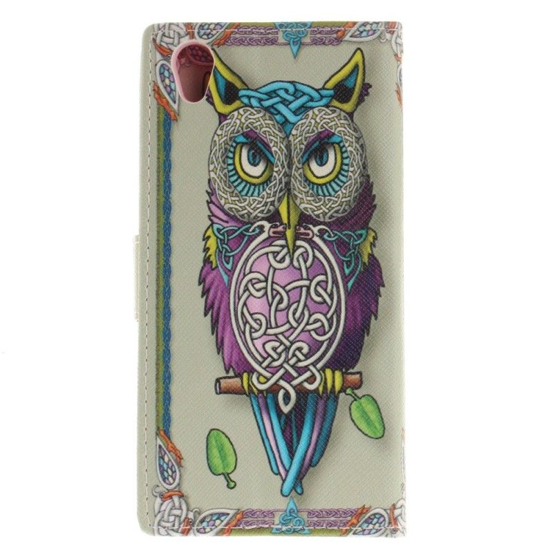 Leren Hoesje Sony Xperia L1 Tribale Uil