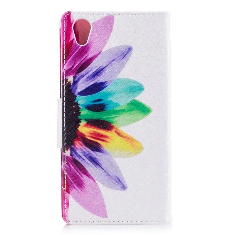 Leren Hoesje voor Sony Xperia L1 Aquarelbloem