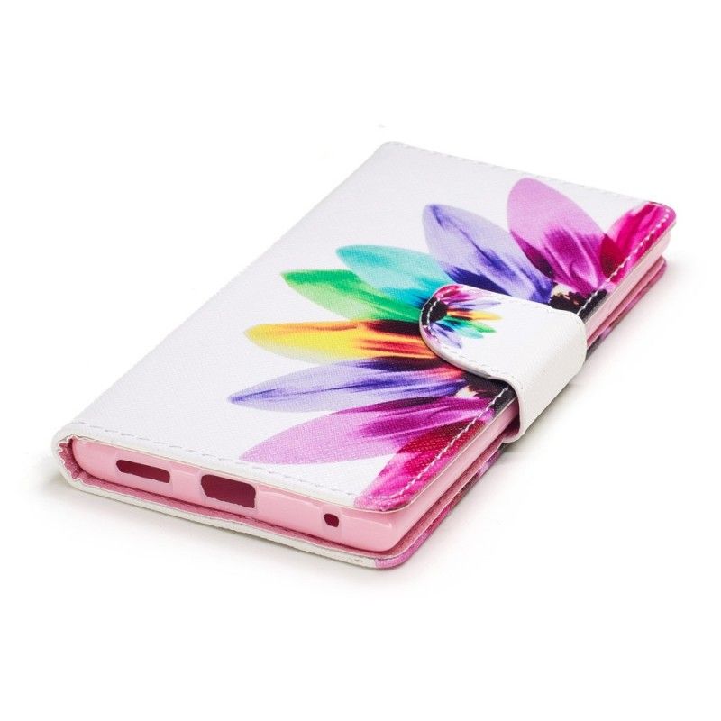 Leren Hoesje voor Sony Xperia L1 Aquarelbloem