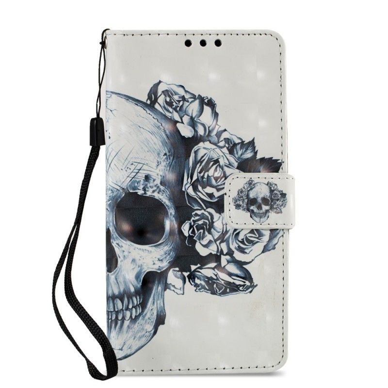 Cover Folio-hoesje Sony Xperia XA2 Telefoonhoesje 3D Bloemenschedel