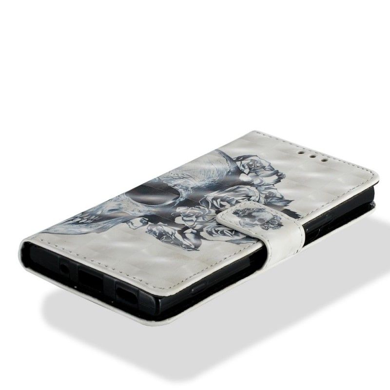 Cover Folio-hoesje Sony Xperia XA2 Telefoonhoesje 3D Bloemenschedel