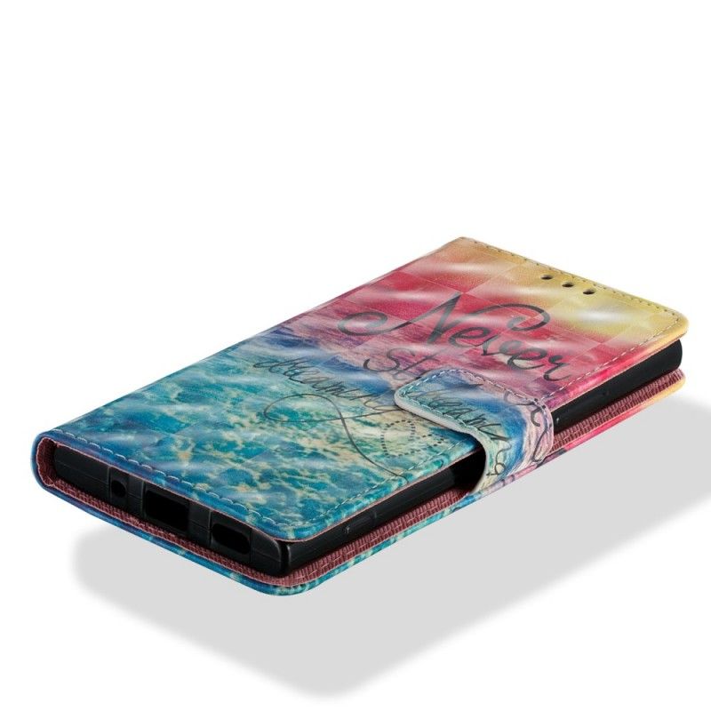 Cover Folio-hoesje Sony Xperia XA2 Telefoonhoesje Stop Nooit Met Dromen 3D