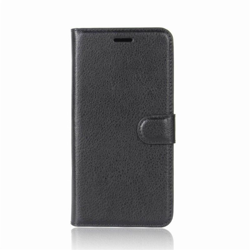 Flip Case Leren Sony Xperia XA2 Wit Zwart Retro Kunstleer