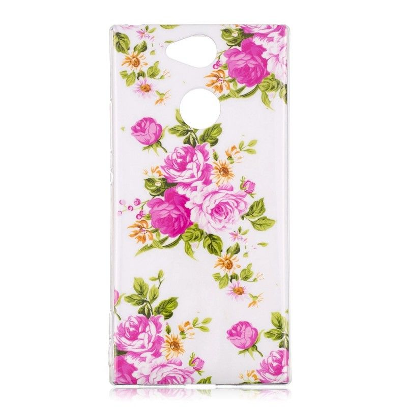 Hoesje Sony Xperia XA2 Fluorescerende Vrijheidsbloemen