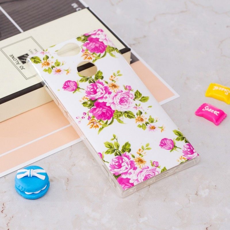 Hoesje Sony Xperia XA2 Fluorescerende Vrijheidsbloemen