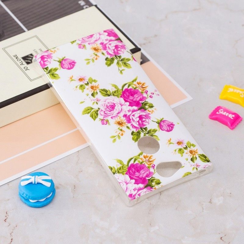 Hoesje Sony Xperia XA2 Fluorescerende Vrijheidsbloemen