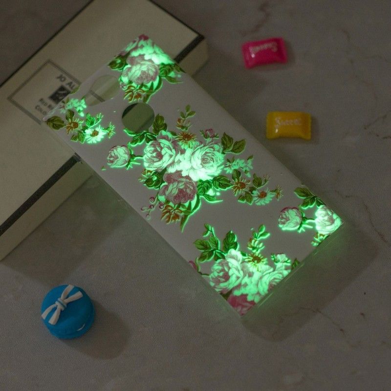 Hoesje Sony Xperia XA2 Fluorescerende Vrijheidsbloemen