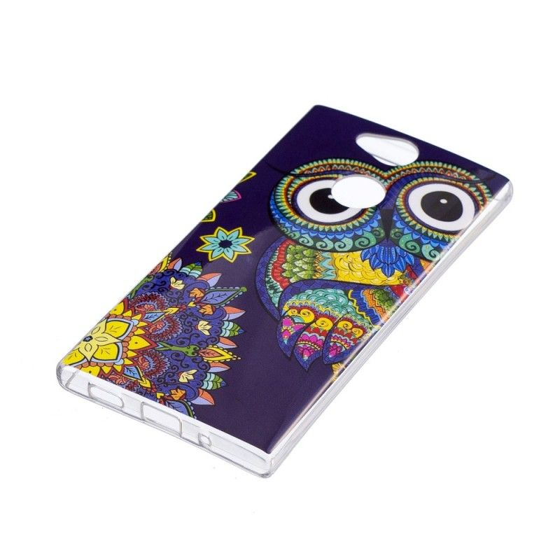 Hoesje Sony Xperia XA2 Telefoonhoesje Fluorescerende Mandala-Uil