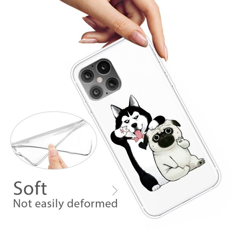 Case Hoesje iPhone 12 Pro Max Telefoonhoesje Grappige Honden