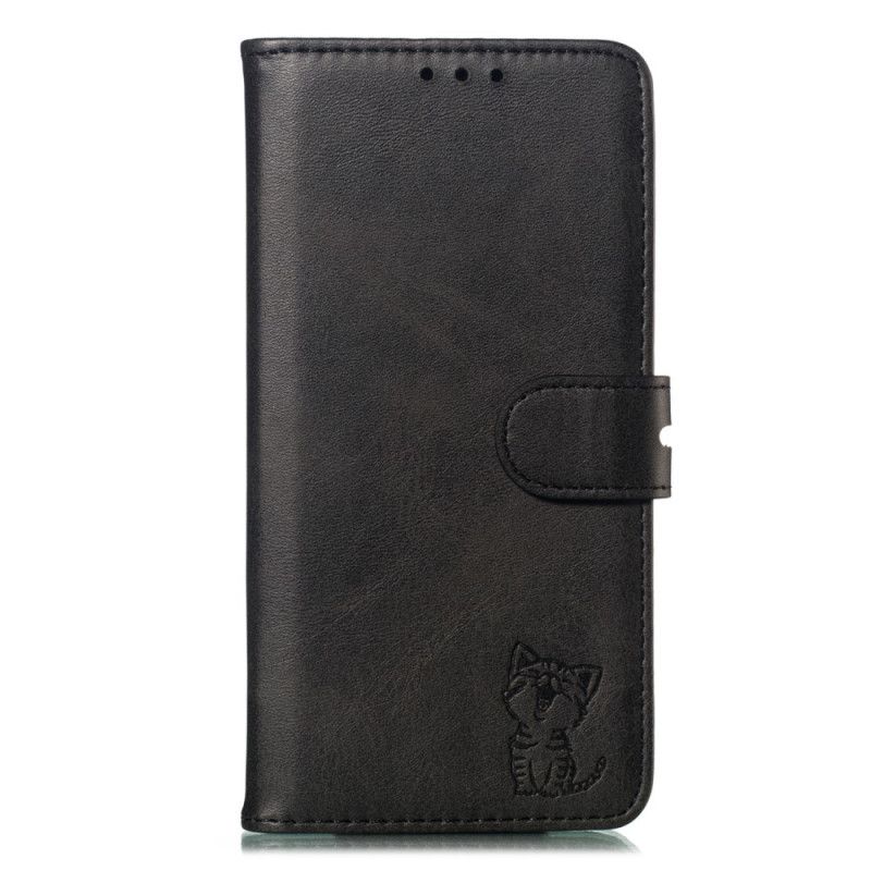Cover Folio-hoesje iPhone 12 Pro Max Grijs Zwart Telefoonhoesje Kittenkleur