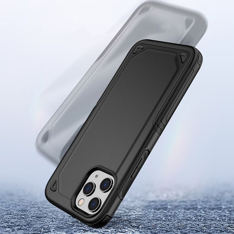 Cover Hoesje iPhone 12 Pro Max Grijs Zwart Telefoonhoesje Premium Metaaleffect