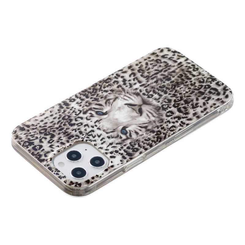 Cover Hoesje iPhone 12 Pro Max Telefoonhoesje Fluorescerende Luipaard